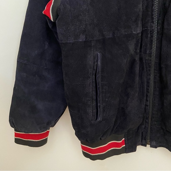 Vintage NHL Chicago Blackhawks Suede Leather Bomber Jacket - Picture 6 of 6